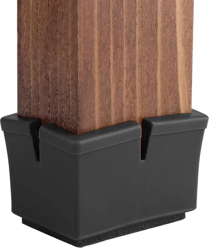 Vista 8 de Protectores de suelo para patas de silla, ajuste rectangular, longitud de 1-15/16 a 2-1/16 pulgadas y ancho de 15/16 a 1-3/16 pulgadas, tapas