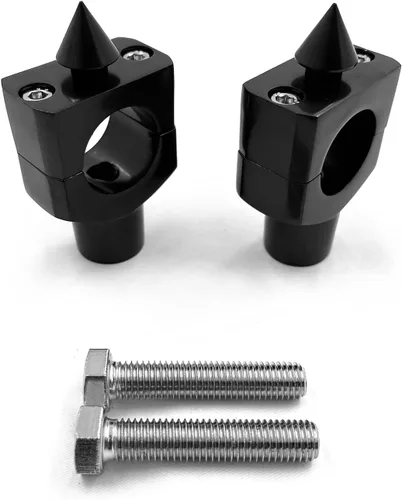 Vista 6 de HONGK - Abrazadera elevadora de manillar redonda cromada de 1 pulgada compatible con H-D Kawasaki Suzuki Yamaha [B01BN0GWNY] Cromado