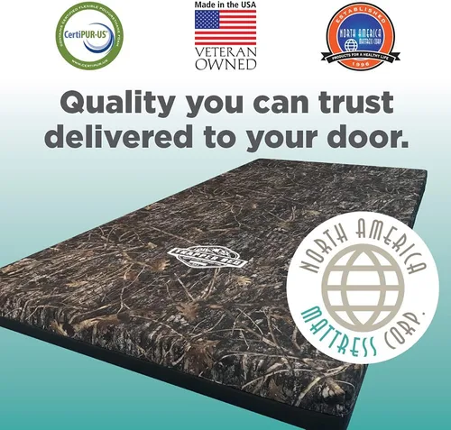 Vista 6 de Trapper Bed 4" Luxury Hunter - Almohadilla de dormir para acampar con espuma viscoelástica de gel y funda de camuflaje TRUETIMBER