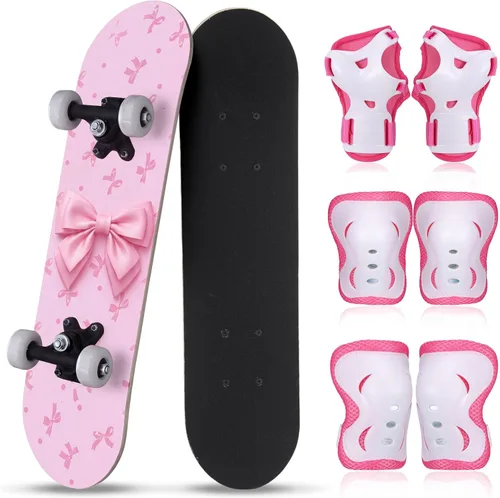 Vista 19 de Honoson Juego de 7 piezas de rodilleras, coderas y muñequeras para patinetas para principiantes y niños pequeños