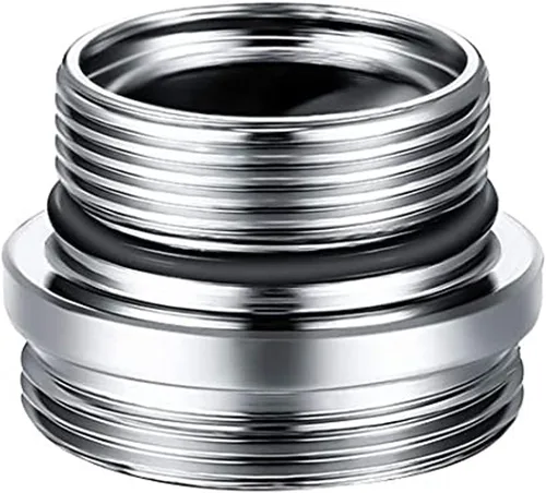 Vista 12 de SCAQ1 - Adaptador de caché estándar de 15/16 pulgadas, 27T a 55/64 pulgadas, 27T, latón macizo cromado, adaptador macho a macho para fregadero