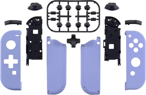 Vista 2 de eXtremeRate Placa trasera de agarre suave al tacto para consola Nintendo Switch, carcasa NS Joycon (versión D-Pad) con botones de juego completo