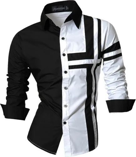 Vista 89 de jeansian - Camisas de manga larga de ajuste entallado para hombre (8397), con botones, informales y de vestir.