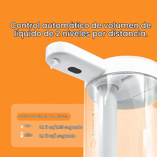 Vista 6 de Práctico dispensador automático de bomba de jabón líquido con sensor recargable sin contacto de 17 onzas, ajustado por la distancia del sensor