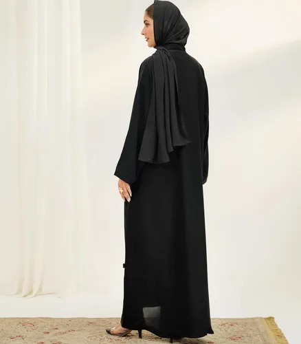 Vista 7 de Abaya elegante y moderna para mujer, ligera, fluida, suave y perfecta para cualquier ocasión