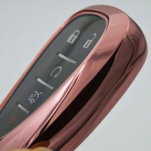 Vista 2 de Funda protectora de llavero rosa brillante para Chevrolet Chevy Malibu Camaro Trax Traverse Sonic Cruze Volt Equinox Trailblazer
