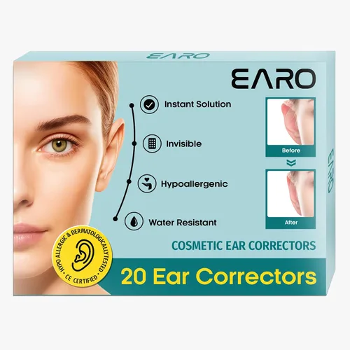 Earo Corrector cosmético de oídos, parches de cinta para orejas más fuertes para retener las orejas sobresalientes sin cirugía, calcomanías