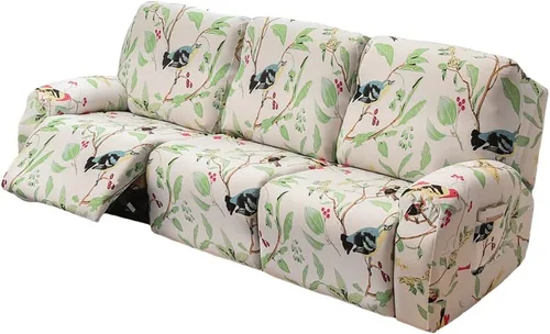 Vista 35 de Fundas elásticas para sillas reclinables, 4 piezas, fundas estampadas Lazyboy para sillón reclinable Lazyboy, funda de elastano suave para silla
