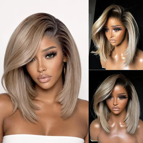 Vista 11 de Pelucas de cabello humano de 10 pulgadas