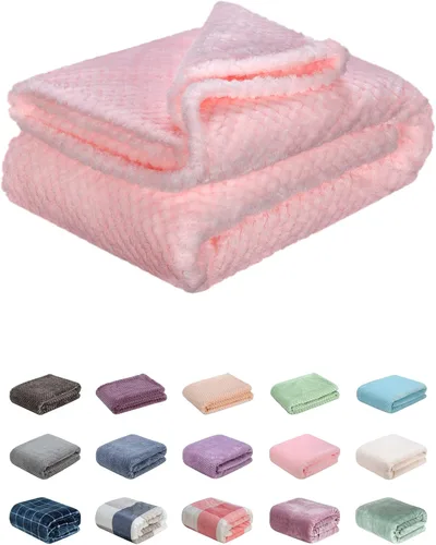 Vista 21 de Manta difusa o manta mullida para bebé, suave y cálida y acogedora manta de lana de coral para niños pequeños, bebés o recién nacidos, para cuna
