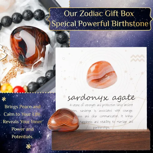 Vista 4 de Hihealer Regalos del zodiaco para mujeres, regalos espirituales, regalos del zodiaco, regalos de astrología para mujeres, regalos de horóscopo