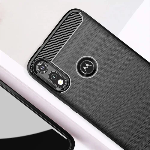 Vista 3 de Osophter Funda para Moto E 2020, Moto XT2052-1, funda protectora de goma TPU flexible para Motorola Moto E (2020) (negro)