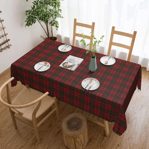 Vista 11 de Mantel rectangular, resistente al tartán, lavable, para comedor, interior y exterior