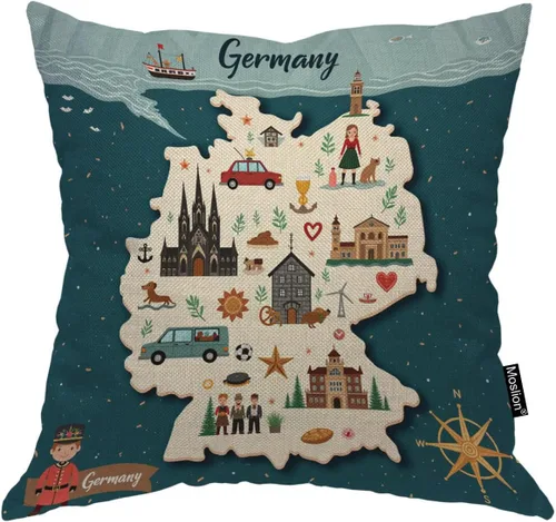 Vista 9 de Moslion Fundas de almohada de hojas de arce, funda de almohada de otoño con hojas de arce, 18 x 18 pulgadas, lona de algodón y lino, funda