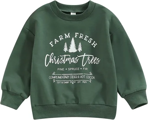 Vista 17 de Conjunto de Navidad para Niña Pequeña Bebé Sudadera Rosa de Manga Larga con Cuello Redondo Pullover Camisa de Navidad de Papá Noel Tops Ropa