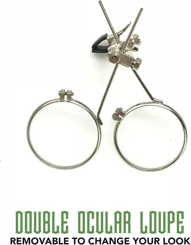 Vista 18 de Lentes estilo victoriano Steampunk con diseño de brújula, lentes de colores y lupa ocular