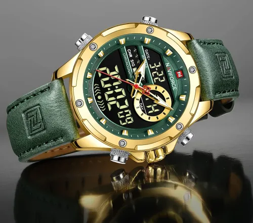 Vista 4 de AIMES Watches for Men Military Digital Sport Stylish Casual Analog Quartz Waterproof Watch Multifunction Leather Business Dress Wristwatch for Men