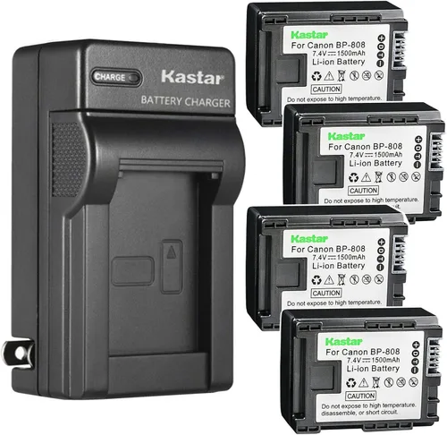 Vista 7 de Kastar BP-808 BP808 Cargador de pared AC compatible con batería Canon BP-809 BP-819 BP-827, cargador Canon CG-800, Canon VIXIA HG20 VIXIA HG21 VIXIA