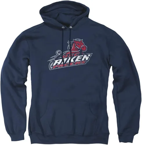 Vista 7 de Distressed College Primary Logo Adult Pullover Hoodie Collection 1 Universidad Estatal de Albany
