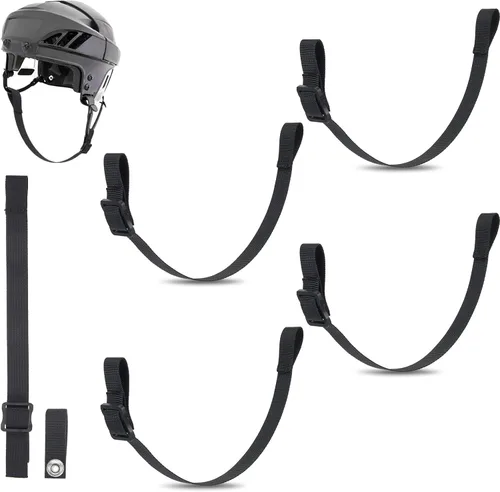 Vista 8 de Hockey Helmet Chin Strap Single Snap Detachable Sports Strap Replacement Ear Loops adjustable buckle Accessory Repair Kit