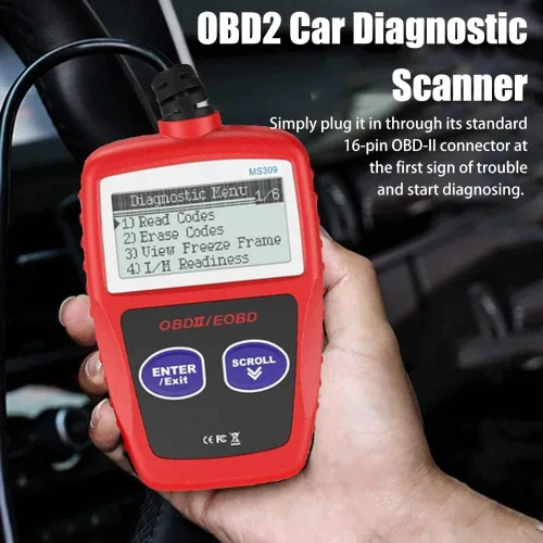 Vista 9 de Escáner CAN OBD2 MS309 Escáner automotriz Herramienta de diagnóstico del motor EOBD Lector de código de motor de verificación de automóvil