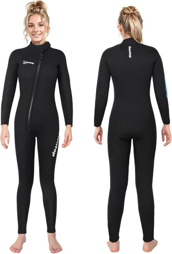 Vista 8 de Owntop Traje de neopreno de 5 mm para buceo - Traje húmedo para hombre y mujer de neopreno grueso de cuerpo entero, cremallera frontal, manga larga