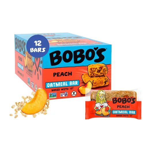 Vista 23 de Bobo's Barras de mantequilla de almendra y avena, sin gluten, sin OGM, avena integral, paquete de 12 Barritas de aperitivo Para llevar Hechas