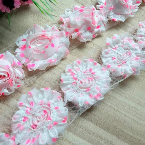 Vista 21 de yycraft Pack de Flores de estrás de 2 pulgadas con perla para manualidades.