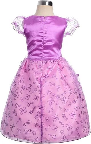 Vista 3 de Dressy Daisy Disfraz de princesa para niñas pequeñas, disfraz de Halloween, fiesta de cumpleaños, color morado
