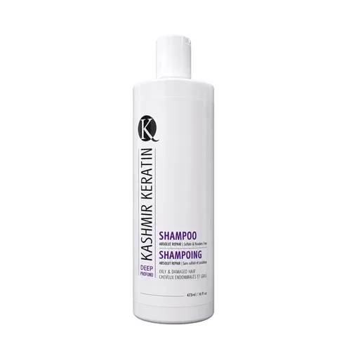 Vista 9 de Kashmir Keratin Champú profundo para cabello graso y dañado sin sulfatos ni parabenos NUEVA PRESENTACIÓN (8 fl oz)