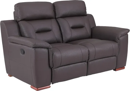 Vista 23 de Blackjack Furniture Walker Leather Match - Sofá reclinable tapizado para sala de estar, madera avellana