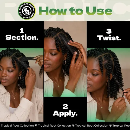 Vista 7 de Bronner Bros Tropical Roots Twist Cream para trenzas, rastas y giros, 6