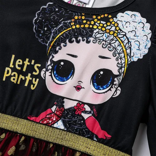 Vista 3 de L.O.L. Surprise! Vestidos de malla tutú para niñas con mariposa y purpurina para fiesta, vestido de tul de manga larga, regalo de cumpleaños
