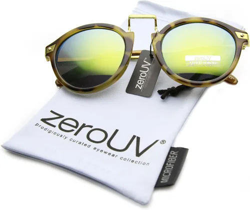 Vista 2 de Gafas de sol retro vintage inspiradas en el borde con cuernos redondo P-3 marco