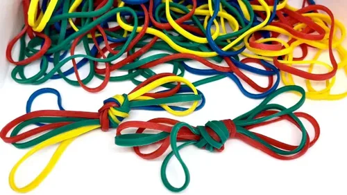 Vista 7 de Bandas de goma, tamaño 32 (3 x 1/8 pulgadas), banda de goma sin látex de colores fuerte elástica #32 banda de goma a granel para oficina, banda