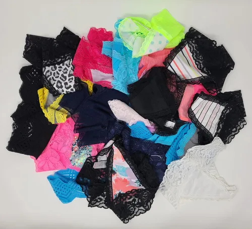 Vista 4 de Paquete de ropa interior de tanga de algodón para mujer encaje sexy transpirable suave elástico espalda en T hueco