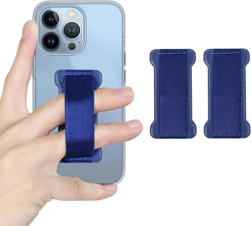 Vista 34 de Soporte de agarre para teléfono de mano, soporte universal para teléfono con correa para dedo, agarre para selfie compatible con la mayoría de 3