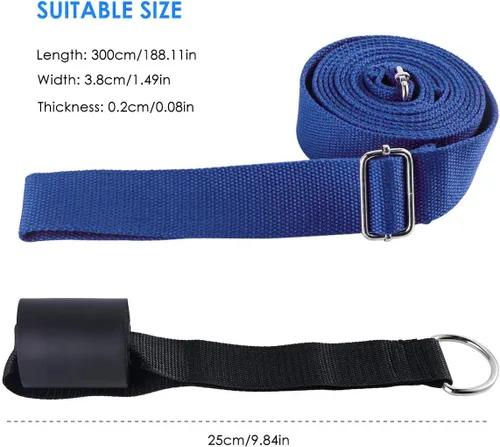 Vista 4 de Estirador de yoga y ballet de piernas, accesorio para la puerta para obtener más flexibilidad, flexibilidad y estiramiento de las correas