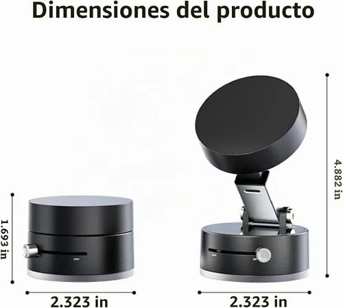 Vista 9 de Soporte magnético para teléfono al vacío, soporte de automóvil con succión de 360°, soporte para teléfono celular compatible con MagSafe