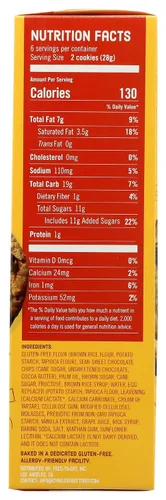 Vista 6 de FREE TO EAT CYBELES COOKIE CHOC CHIP, (108504000400), chips de chocolate, 6 onzas