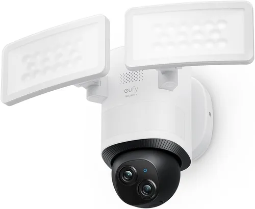 Vista 10 de eufy Security Floodlight - Cámara con cable E340 2pack+Homebase3, cámara de seguridad al aire libre, panorámica e inclinación de 355°, grabación