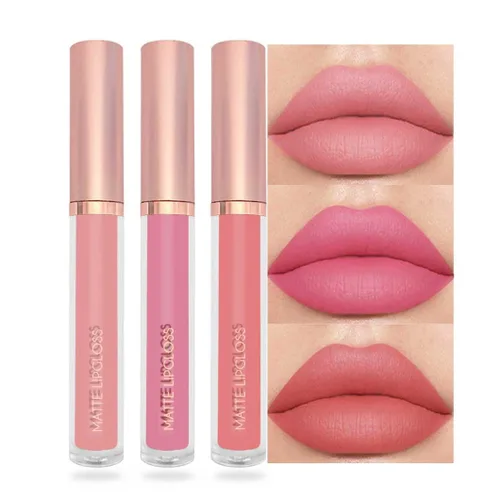Vista 16 de BestLand Juego de 3 lápices labiales líquidos rojos atrevidos, seductores, brillo de labios mate de larga duración, impermeable, alto pigmento a
