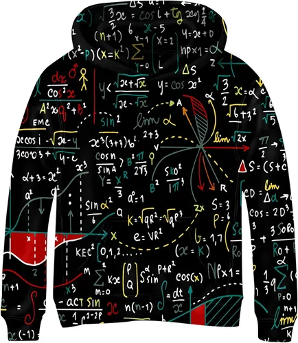 Vista 9 de Linnhoy Sudaderas con capucha para niños y niñas con estampado digital 3D de 6 a 15 años Cbai Blanco