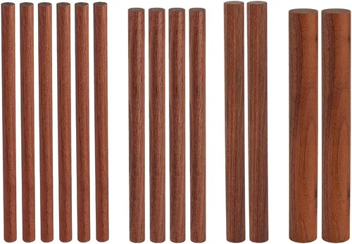 Vista 7 de OLYCRAFT 60 varillas de madera Tung de 12 pulgadas de largo, tiras de madera sin terminar, tiras cuadradas para manualidades, manualidades, Media