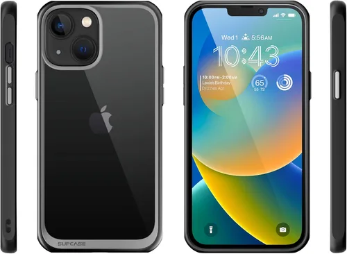 Vista 9 de SUPCASE Unicorn Beetle Style Series - Funda para iPhone 14 / iPhone 13, funda protectora híbrida delgada y transparente (negro)
