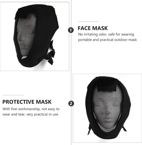 Vista 3 de Casco de esgrima Epee Fencing Face Guard + Ear Black