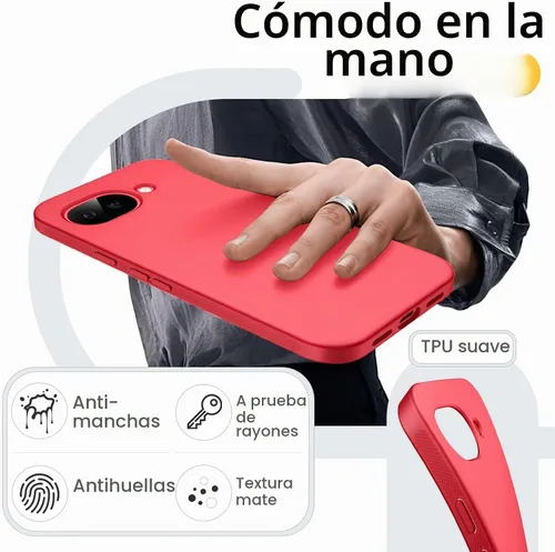 Vista 6 de JETech Funda delgada para Google Pixel 10a, antideslizante, color baya