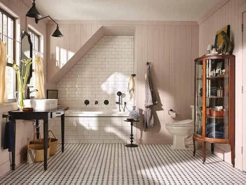 Vista 4 de Moen 3636EPBL - Ducha de mano de cuatro funciones de rendimiento ecológico con soporte de pared y manguera de 69 pulgadas, negro mate