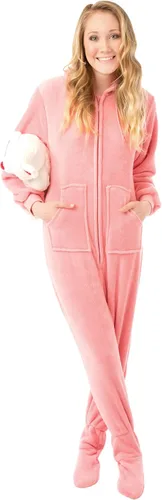 Vista 2 de One Piece Hooded Plush Footed Pajamas Onesie for Men & Women