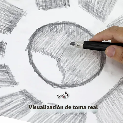 Vista 5 de WSD Sketch Up - Portaminas mecánico de 5,6 mm con sacapuntas incorporado (Negro)